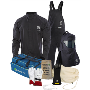 Kit 40 Cal/cm2, Categoría 4, Ropa Ignifuga ArcGuard anti arco eléctrico y Guante Dieléctrico Clase 4, Enespro ( EEUU)