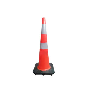 Cono 36" Anti-Viento Naranjo Base Negra | STOP-IT