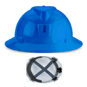 Casco Ala Ancha Azul MPC-251 Luminer con Arnés