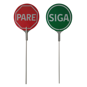 Paleta Señalización Pare-Siga en una sola paleta, con pedestal PSCP