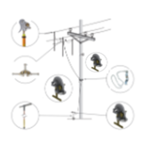 Puesta a Tierra Tripolar  MT Tipo Chilquinta  Mod 2 Trapecio intermedio Cemig y 3 Pertigas colgando  X Potencial