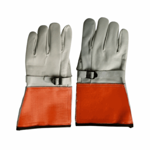Guante Protector de Cuero o Cabritilla Clase 4 Naranjo
