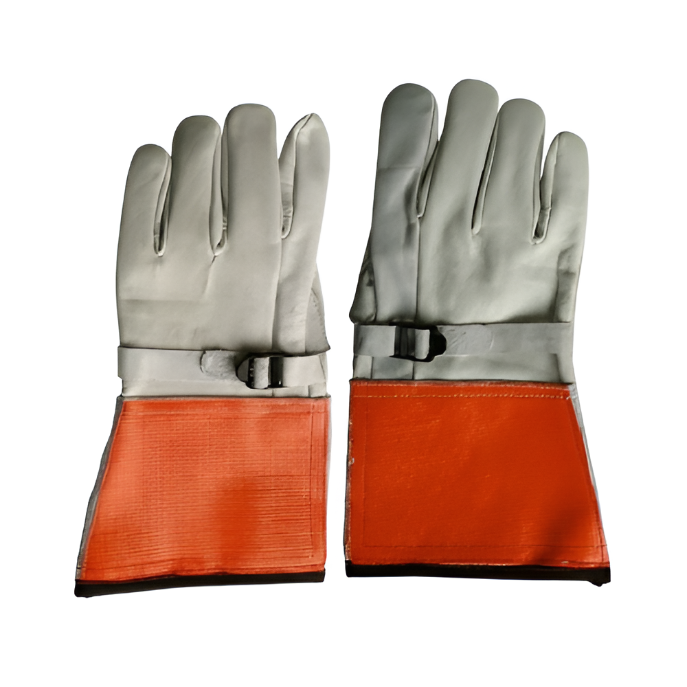 Guante Protector de Cuero o Cabritilla Clase 4 Naranjo
