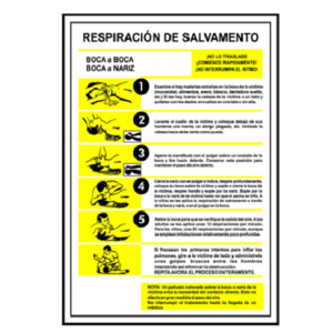 Cartel respiración de salvamento