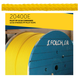 Rollo 400 mt Cuerda de 12 mm 12 cordones fabricado en fibras Polipropileno Monofilamento de alta tenacidad de Maximo Aislamiento Mod 20412 FOLCH ( España )