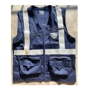 Chaleco Geologo FR Coigue ATPV 11 Cal/Cm2 AZUL Cuello en V